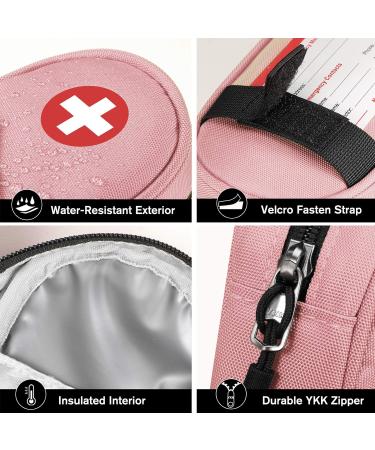 Sithon Epipen Medical Carrier Bag - Portable Emergency Organizer for 2 Epipens Inhalers & Allergy Medicine Essentials (Pink) | Buy Internationally - Buy Online on GoSupps.com