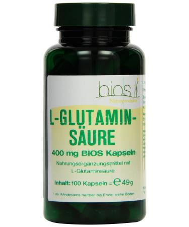 Bios L-Glutamic Acid 400 mg 100 capsules 1 pack (1 x 49 g)