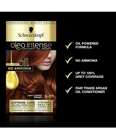 Schwarzkopf Oleo Intense Light Copper Brown Hair Dye 5-77 - 170g (Pack of 1) - Buy Online on GoSupps.com