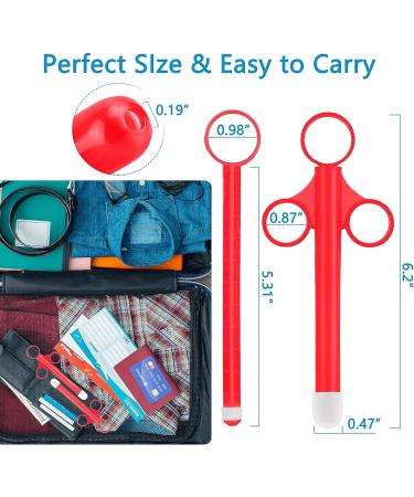 Lube applicator for Women Men with Smooth Rounded tip & Cap No Sharp Edges Reusable Easy to use/Clean Dosage Markings 10ml Scales (Blue & Red) - Buy Online on GoSupps.com