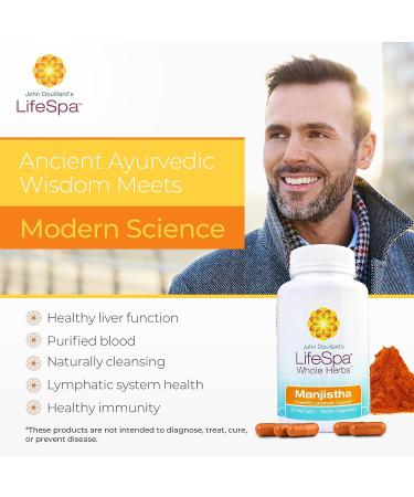 LifeSpa Manjistha Capsules - Liver Cleanse & Lymphatic Support | Vegan Multivitamin | 90 Capsules - Buy Online on GoSupps.com
