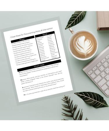 Therapy Notes & Intervention Cheat Sheet - 2 Laminated 8.5x11 A1 Forms | Minimalist Design | Essential Therapy Supplies - Buy Online on GoSupps.com