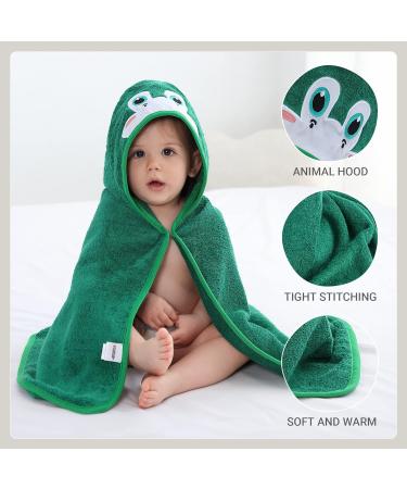COOKY.D Bamboo Hooded Baby Bath Towel Dinosaur 75x75cm - Toddler Wearable Blanket for Boys and Girls - Buy Online on GoSupps.com