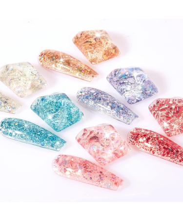 GELLEN Glitter Gel Nail Polish Set - 6 Trendy Diamond Shine Colors for Salon-Quality DIY Manicures - Buy Online on GoSupps.com