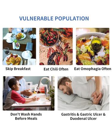 H. Pylori Test Kit - 25 Tests Included | Home Helicobacter Detection | Results in 10-15 Minutes - Buy Online on GoSupps.com
