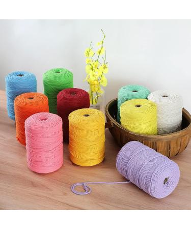 3mm x 328yd Beige Macrame Cord | 100% Natural Cotton Rope for DIY Crafts & Plant Hangers - Buy Online on GoSupps.com