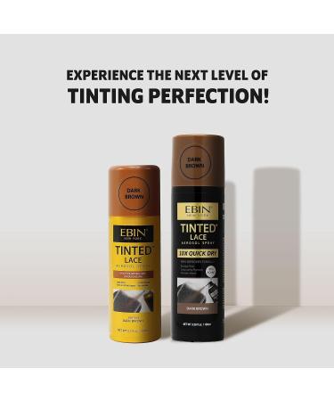 EBIN NEW YORK Tinted Lace Spray - 3.38oz/ 100ml Medium Dark Brown | Fast Drying Water Resistant No Residue Even Application Skin-Matching Tone Natural Look 3.38 Fl Oz (Pack of 1) Medium Dark Brown - Buy Online on GoSupps.com