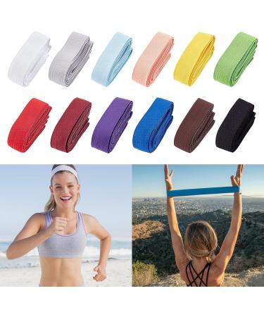 BENECREAT 1 Inch Elastic Band Ribbon - 12 Colors, 32 Yards for Sewing, Headbands, Hair Ties - Craft Project Supplies - Buy Online on GoSupps.com