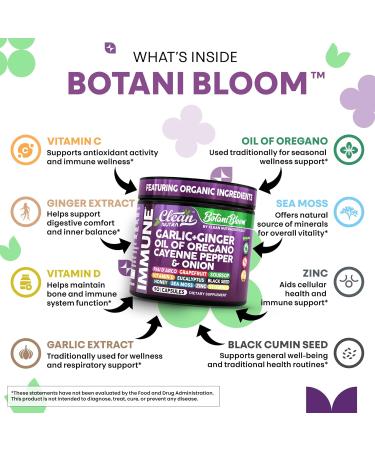 Clean Nutra Garlic Ginger Oil of Oregano Cayenne Pepper Grapefruit Soursop Black Cumin Sea Moss Black Pepper Vitamin C and Zinc VIT C Detox Gut Health Black Seed Cleanse 90 Vegan Capsules - Buy Online on GoSupps.com