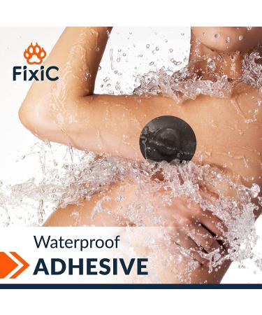 Fixic Freestyle Adhesive Patch 25 PCS - Suitable for Libre, Enlite, Guardian - No Glue Center - Pre-Cut Back Paper - Long-lasting Sensor Fixation (Black) - Buy Online on GoSupps.com