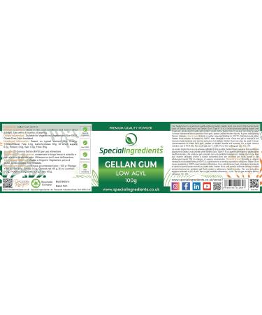 Premium Quality Gellan Gum Low Acyl 100g Powder | Non-GMO, Gluten-Free, Recyclable Container | Pack of 1 - Buy Online on GoSupps.com