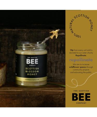 Heather and Blossom Duo of Honey from The Scottish Bee Company 340g x 2 - Heather and Blossom Honey Gift Bundle - Pure Natural Soft Set Honey Made in the UK - Buy Online on GoSupps.com