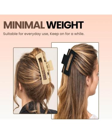 Apprise Deals 8 Pack 4.3" Inch Large Hair Claw Clips for Women Hair Clips for Thin Thick Curly Hair 90 s Strong Big Grip Matte Banana Clips with Strong Jaws for girls ladies - Buy Online on GoSupps.com