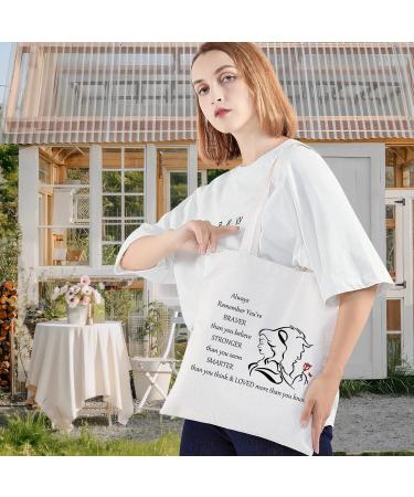 LEVLO Beauty Story Zippered Cosmetic Bag - Inspirational 'You Are Braver Stronger Smarter' Tote for Beauty Enthusiasts - International Shipping Available - Buy Online on GoSupps.com