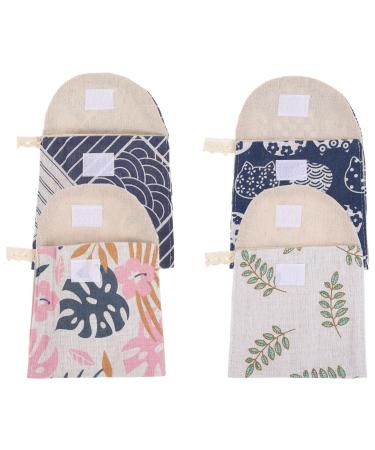 Beavorty 4 pieces Small period pocket Period Passel Hygiene bag Tampon organizer for the bathroom women tampon holder tampon holder girl need bed linen made of cotton