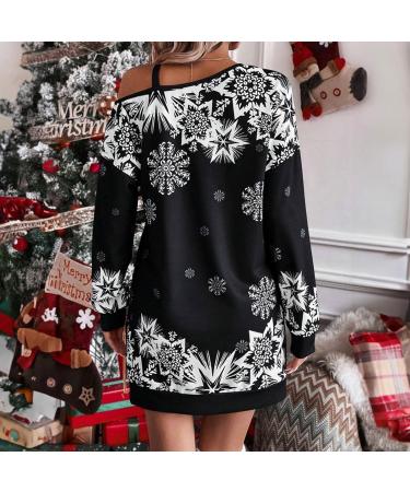 Women's Christmas Dress Sweatshirt - Sexy Cartoon Hooded Tops & Long-Sleeved Sweater for Party - Autumn Winter Fashion - Buy Online on GoSupps.com