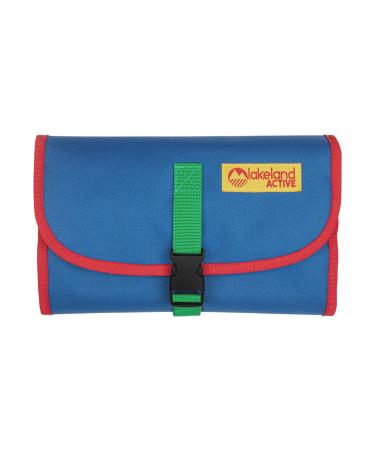 Lakeland Active Eskdale Fold Out Hanging Travel Toiletry Bag for Men & Women - Colourblock Blue