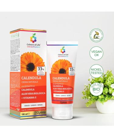 Optima Naturals Colours Of Life Calendula Cream - 33% Natural Care After-Sun Relief 100g - International Shipping Available - Buy Online on GoSupps.com