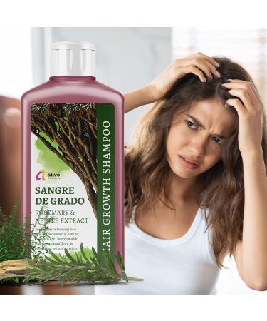ATIVO WELLNESS Sangre De Grado Hair Growth Shampoo with Rosemary and Nettle Extract-500ml