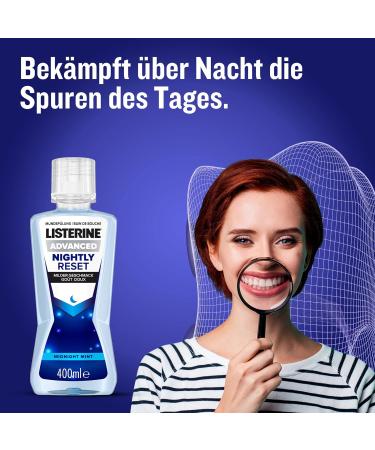 Buy Listerine Advanced Nightly Reset Mouthwash (400ml Pack of 4) - Enamel Remineralization & Deep Cleaning for Overnight Care | International Shipping - Buy Online on GoSupps.com
