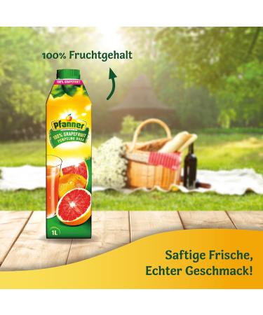 Buy Pfanner 100% Pink Grapefruit Juice (8 x 1L) Pure Grapefruit Juice No Added Sugar Refreshing Breakfast Beverage - Buy Online on GoSupps.com