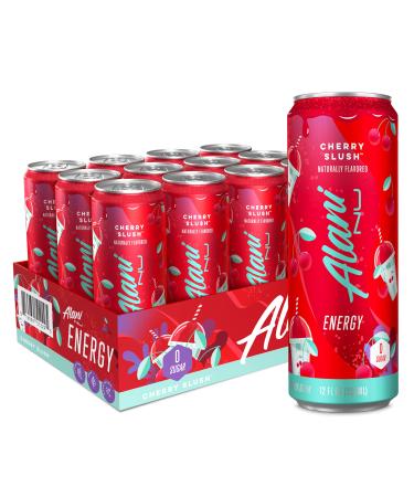 Alani Nu Sugar-Free Energy Drink, Pre-Workout Performance, Cherry Slush, 12 oz Cans (Pack of 12)