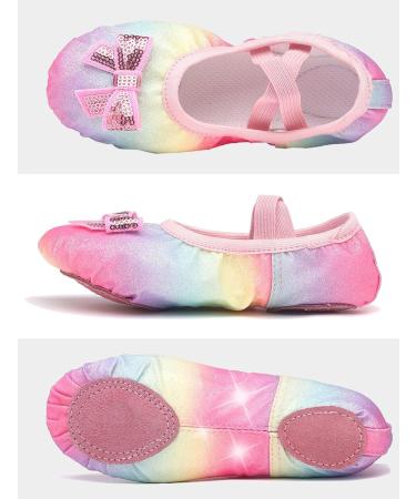 Happy Cherry Girl Ballet Shoes - Leather Sole Rainbow Colors EU Sizes 25-35 - Perfect for Dance & Ballet Training - Buy Online on GoSupps.com