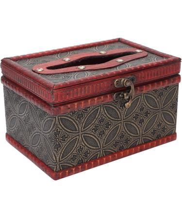 Verdant Touch Retro Wooden Tissue Box - Decorative Paper Towel Storage for Home & Hotel | Ideal for Massage Shafts - Buy Online on GoSupps.com