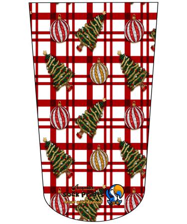 Amputee Stump Sock Christmas Gold Tree Sash V1 3Ply Stump Sock