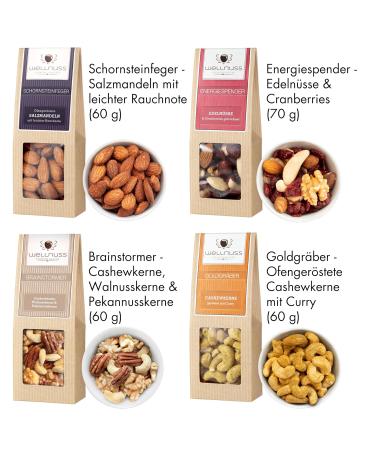 Wellnut Vegan Men's Evening Gift Set | 4 Premium Snacks in Birch Wood Box | Perfect Gift for Dad Brother Friend & Grandpa - Buy Online on GoSupps.com