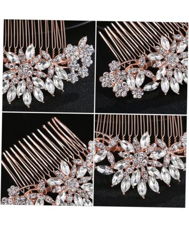 FRCOLOR Wedding Decoration 1pc Hair Comb Hair Accessories for Bride Floral Hair Accessories Bridal Headpiece Flower Embellishments Crystal Decor Tiara Alloy Hairpin Women's Wedding - Buy Online on GoSupps.com