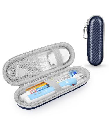 Case for Braun Oral B/Oral-b Pro/Philips Sonicare/Fairywill Sonic Electric Toothbrush with Accessories Storage Portable Holder Travel Protective Cover (Blue)