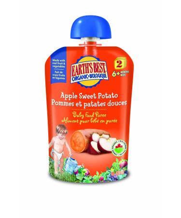 Earth's Best Baby Food Puree-Apple Sweet Potato 6-Count