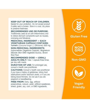 Organika Curcumin 500 mg- Anti-Inflammatory Antioxidant Joint Pain Relief Natural Tonic- 150 vcaps - Buy Online on GoSupps.com