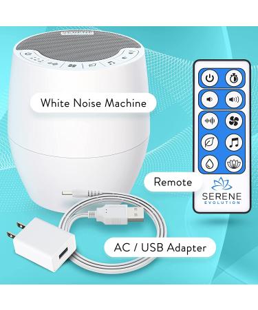 Serene Evolution White Noise Machine | 60 Sleep Sounds for Adults & Babies | Office Privacy & Noise Cancelling | Fan, Ocean & Rain Sounds - Buy Online on GoSupps.com