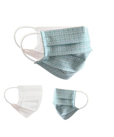 BAF Community Masks 2 Series Pack Set Unisex makeshift mask Agfar Mundschafts Mask Mund and nose protection turning mask with motif cotton BCI washable 1 piece (2-pack) FlowerPower-8