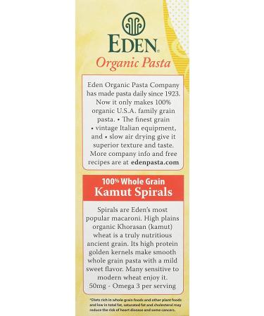 Organic Kamut Spirals - 100% Whole Grain - 12oz (Pack of 6) | Eden - Buy Online on GoSupps.com