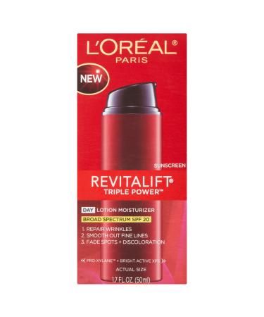 L'Or al Paris Skin Care Revitalift Triple Power Face Moisturizer with SPF 20 1.7 fl. Oz