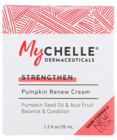 MyCHELLE Dermaceuticals Strengthen Pumpkin Renew Cream Vegan Cruelty Free Non GMO 1.2 Fluid Ounce (Pack of 1)