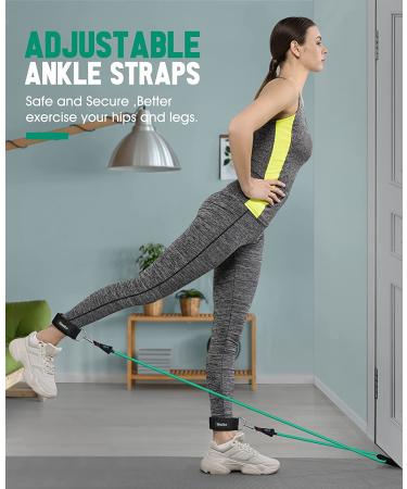 150-250lbs Resistance Bands Set with Handles - 5 Tube Fitness Bands for Home Workouts - Buy Online on GoSupps.com