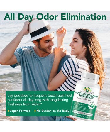2Pack Chlorophyll Capsules | Internal Body Deodorant Supplement for Men & Women | Natural Odor Control for for Body Odor Fresh Breath Immune Support Vegan(120 Caps) - Buy Online on GoSupps.com