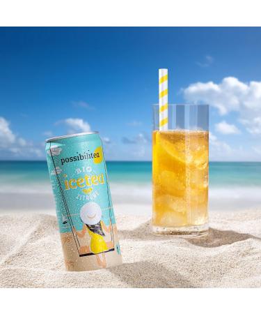 Possibilitea Bio Iced Citric - Organic Lemon Iced Tea (12x330ml Cans) | Vegan & Climate Neutral | Refreshing Cold Beverage - Buy Online on GoSupps.com
