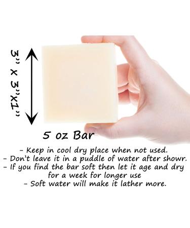 Clean Cotton Soap 5 oz - Handmade Castile Soap with Refreshing Spring Scent | Natural Essential Oil Man's Soap Bar | Perfect Anniversary & Wedding Gift - Made in USA - Buy Online on GoSupps.com