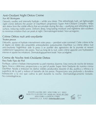 Estee Lauder Nightwear Plus Anti-Oxidant Night Detox Creme 1.7 oz - All Skin Types | Pack of 1 - Buy Online on GoSupps.com