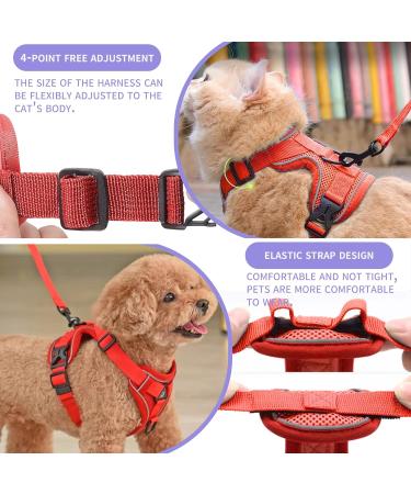 Buy Tikxlafe Adjustable Cat Dishes with Leash - 150 cm Polyester Cat Line Set for Kittens (Red Size S) - International Shipping Available - Buy Online on GoSupps.com