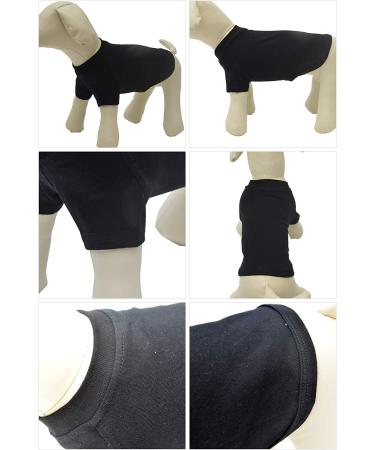 Lovelonglong Bulldog Clothes 100% Cotton Blank T-Shirt for French, English Bulldogs, American Pit Bulls, Pugs - Skin Care Black B-XL (for Bulldog -50lbs) - Buy Online on GoSupps.com