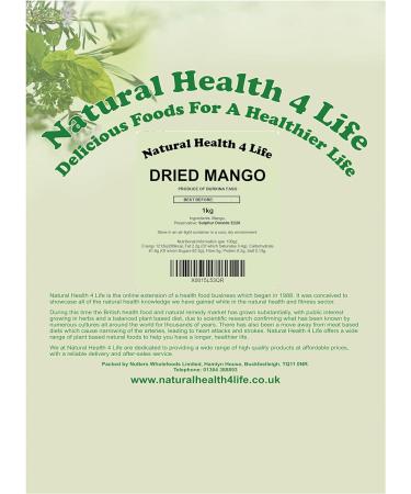 Natural Health 4 Life Fruit Dried Mango Slices Large Pieces 1 kg in Resealable Pouch (1 Pouch) - Buy Online on GoSupps.com