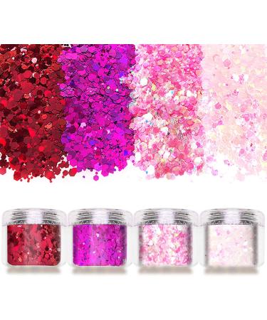 Xubx 12 Boxes Nail Glitter Set - Chunky Glitter Makeup & Decorative Sequins for Nail Art Eyeshadow Hair DIY Crafts - Perfect for Festivals & Masquerades - Buy Online on GoSupps.com