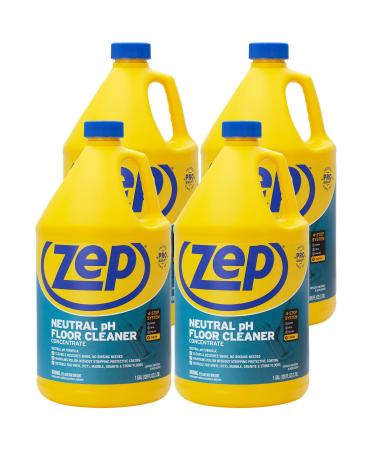 Zep Neutral pH Floor Cleaner. 1 Gallon (Case of 4) - ZUNEUT128 - Concentrated Pro Trusted All-Purpose Floor Cleaner