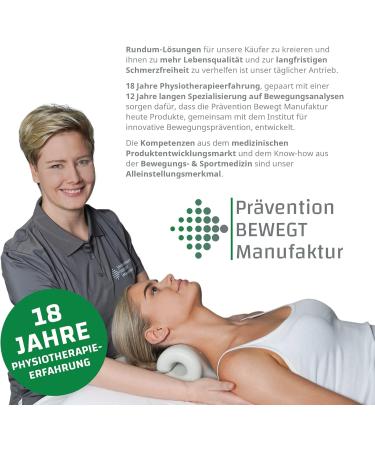 Neck Extensor Cushion - Innovative Neck Massage Device for Pain Relief | Extra Exercise Guide from German Physiotherapists - Beige/Gray - Buy Online on GoSupps.com